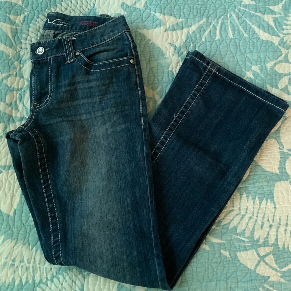 Inc Dark Denim Curvy Fit Boot Cut Jeans